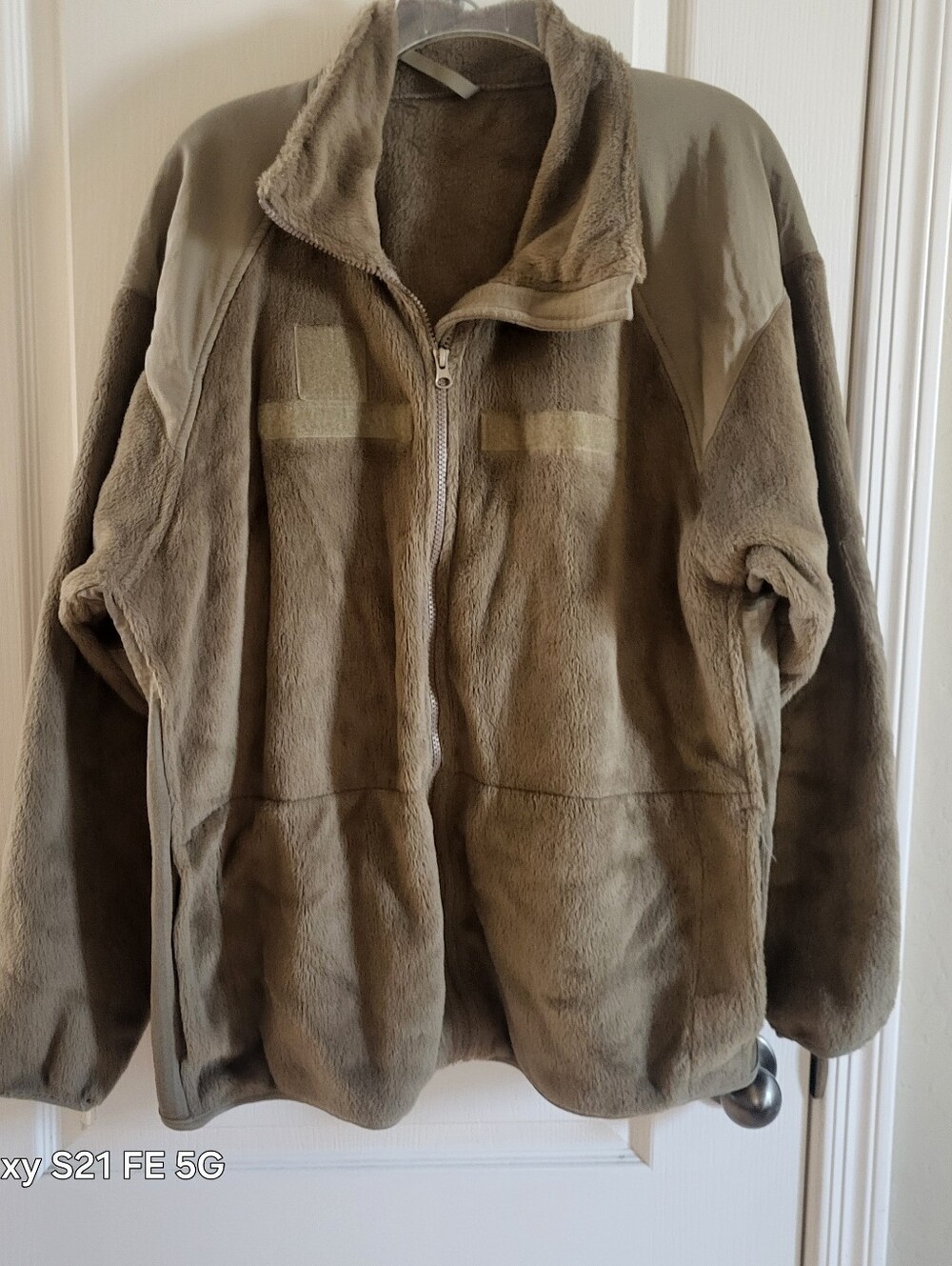 Men's Olive Green Fleece Jacket - Zip Front